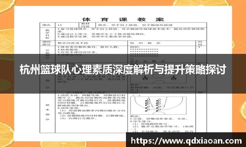 杭州篮球队心理素质深度解析与提升策略探讨